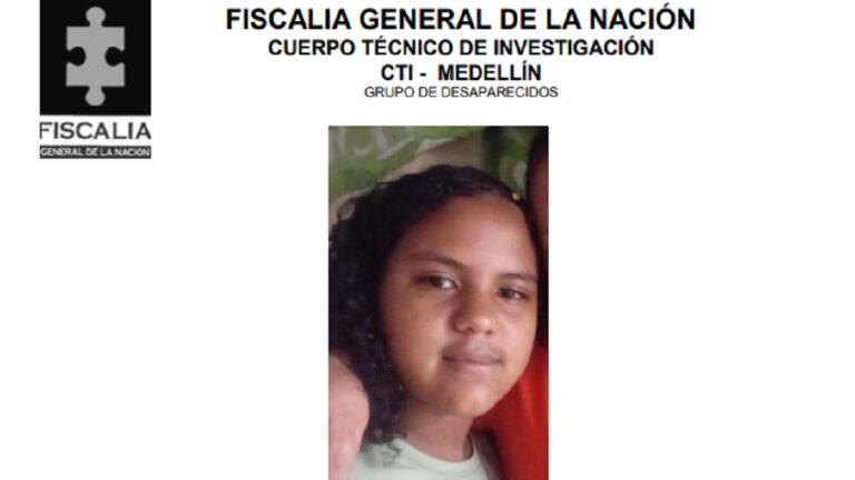 Buscan a niña de 12 años desaparecida en Medellín